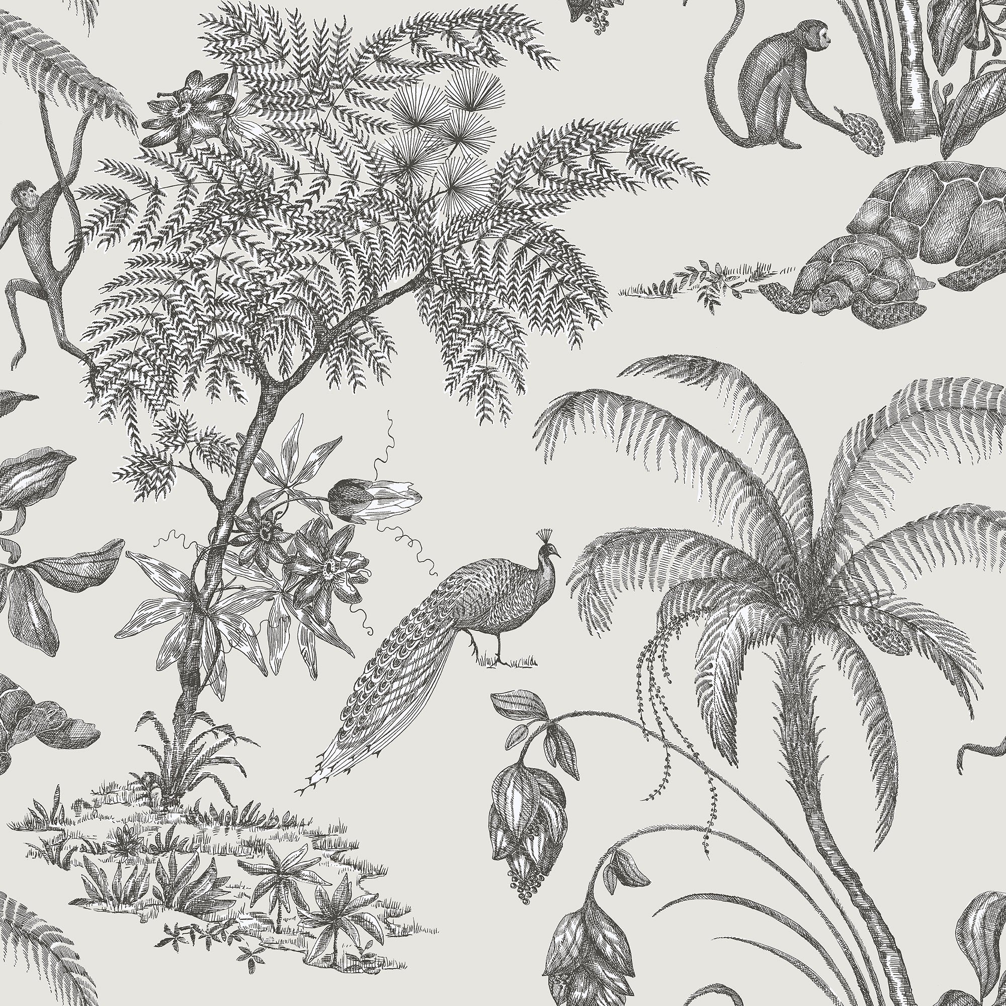 240-09 Sandstone Moa Palm Garden Wallpaper by Sandberg