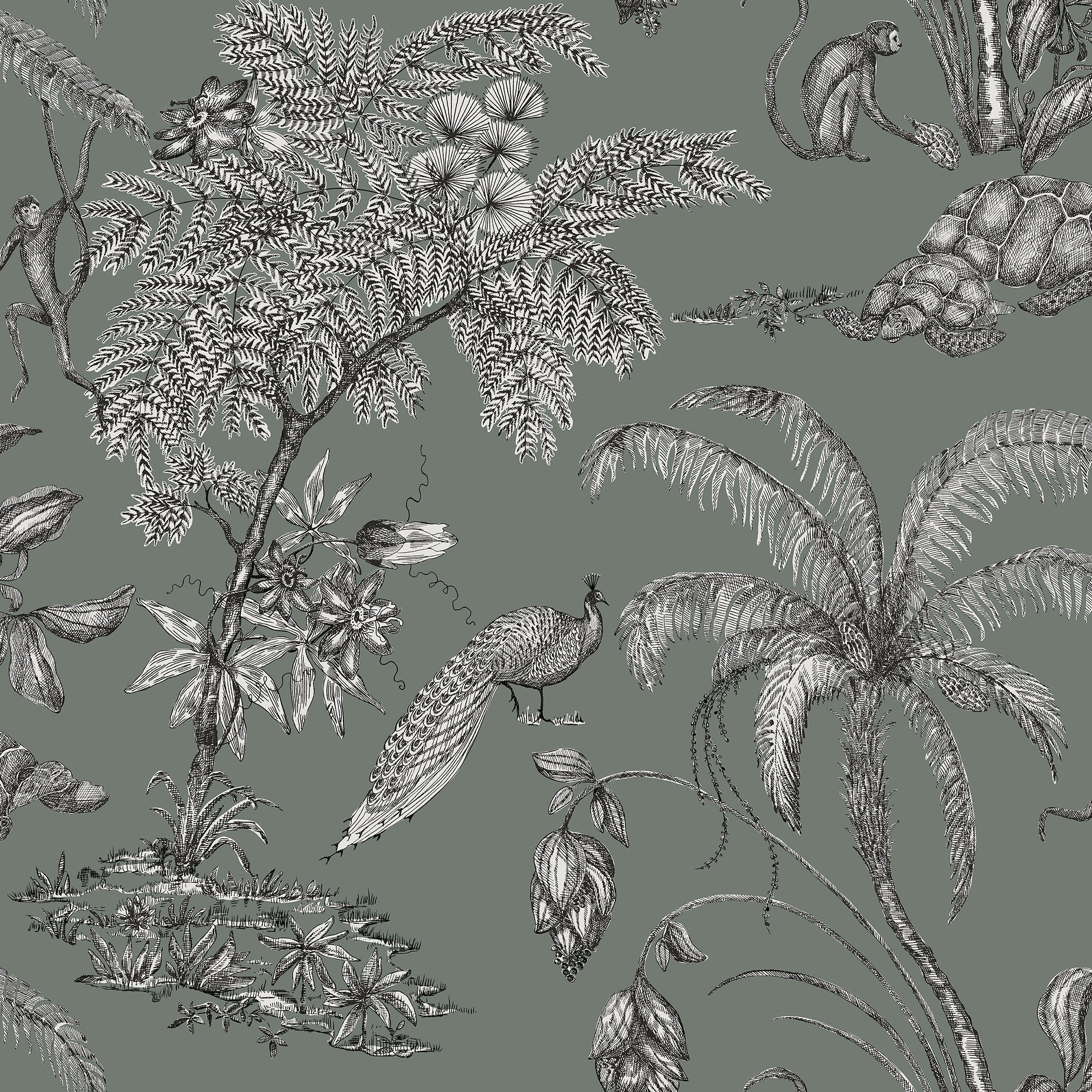 240-68 Juniper Moa Palm Garden Wallpaper by Sandberg
