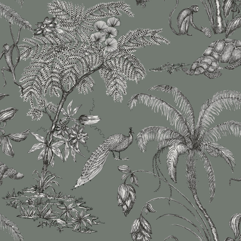 240-68 Juniper Moa Palm Garden Wallpaper by Sandberg