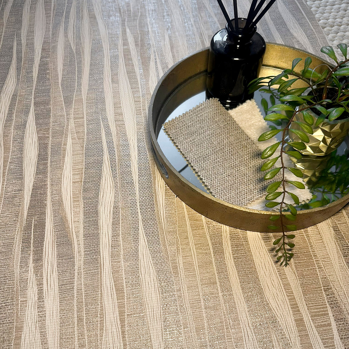2400 Fabiano Texture Beige Wallpaper by Belgravia - detail