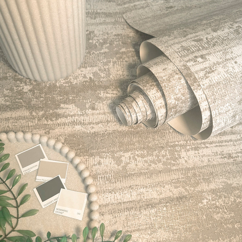 2403 Caspian Texture Beige Wallpaper by Belgravia - detail