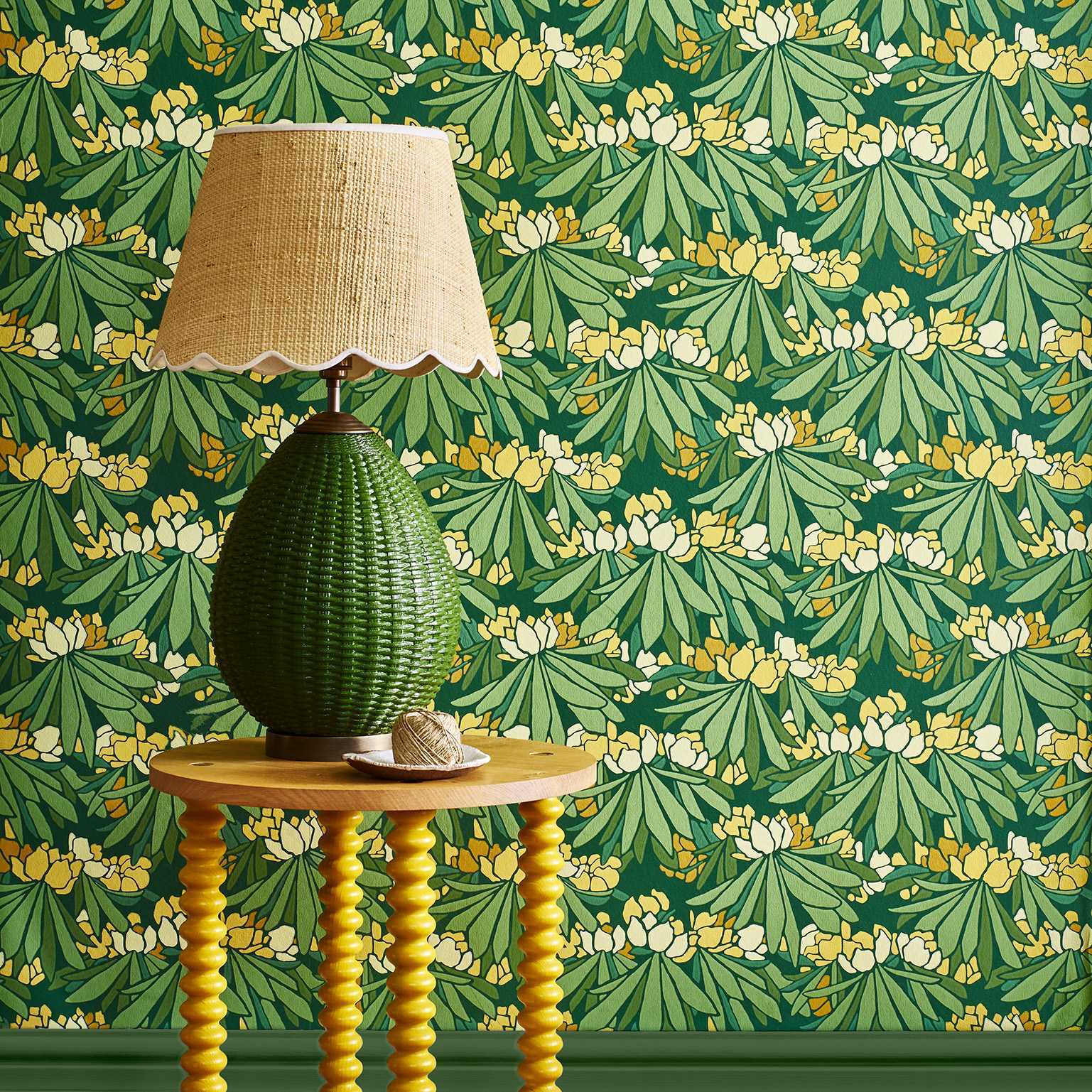 Rhododendron Yellow V&A Decorative Papers II Wallpaper by 1838 Wallcoverings