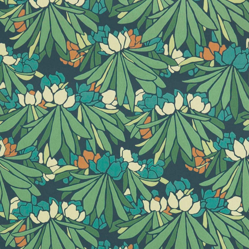 Rhododendron Forest Green V&A Decorative Papers II Wallpaper by 1838 Wallcoverings