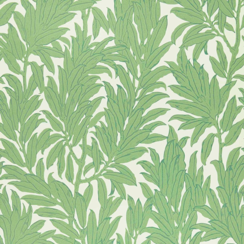 Laurel Leaf Verde Green V&A Decorative Papers II Wallpaper by 1838 Wallcoverings
