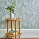 Laurel Leaf Breeze Blue V&A Decorative Papers II Wallpaper by 1838 Wallcoverings