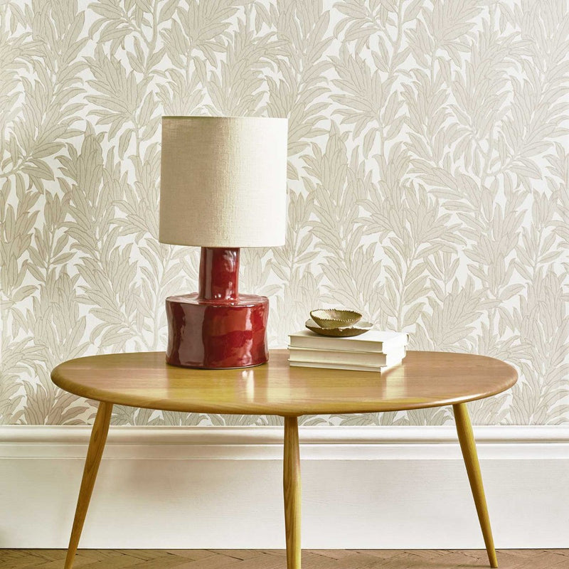 Laurel Leaf Natural V&A Decorative Papers II Wallpaper by 1838 Wallcoverings