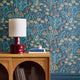 Flower Meadow Prussian Blue V&A Decorative Papers II Wallpaper by 1838 Wallcoverings