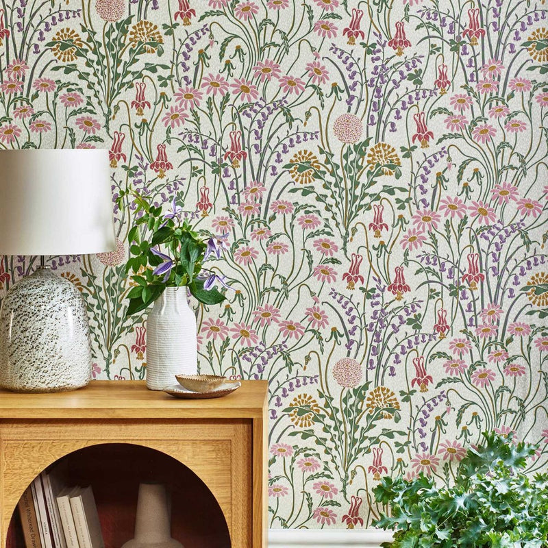 Flower Meadow Cream V&A Decorative Papers II Wallpaper by 1838 Wallcoverings