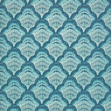 Calico Shell Aqua V&A Decorative Papers II Wallpaper by 1838 Wallcoverings
