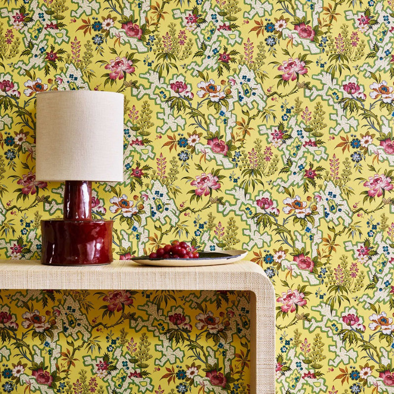Kilburn's Maze Yellow V&A Decorative Papers II Wallpaper by 1838 Wallcoverings
