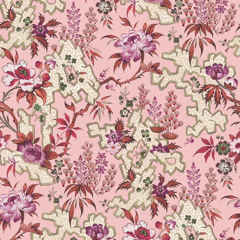 Kilburn's Maze Blush Pink V&A Decorative Papers II Wallpaper by 1838 Wallcoverings