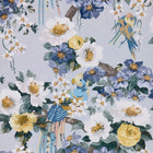 Floral Serenade Sky Blue V&A Decorative Papers II Wallpaper by 1838 Wallcoverings