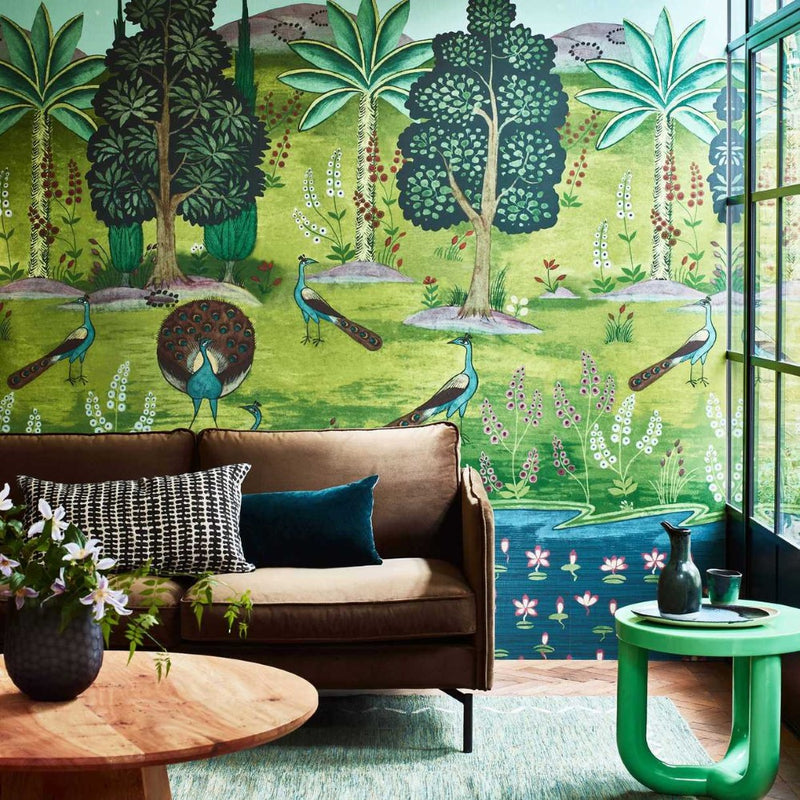 Garland of Ragini Day V&A Decorative Papers II Mural by 1838 Wallcoverings