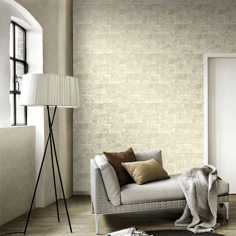 248692 Portfolio Metallic Brick Wallpaper by Rasch