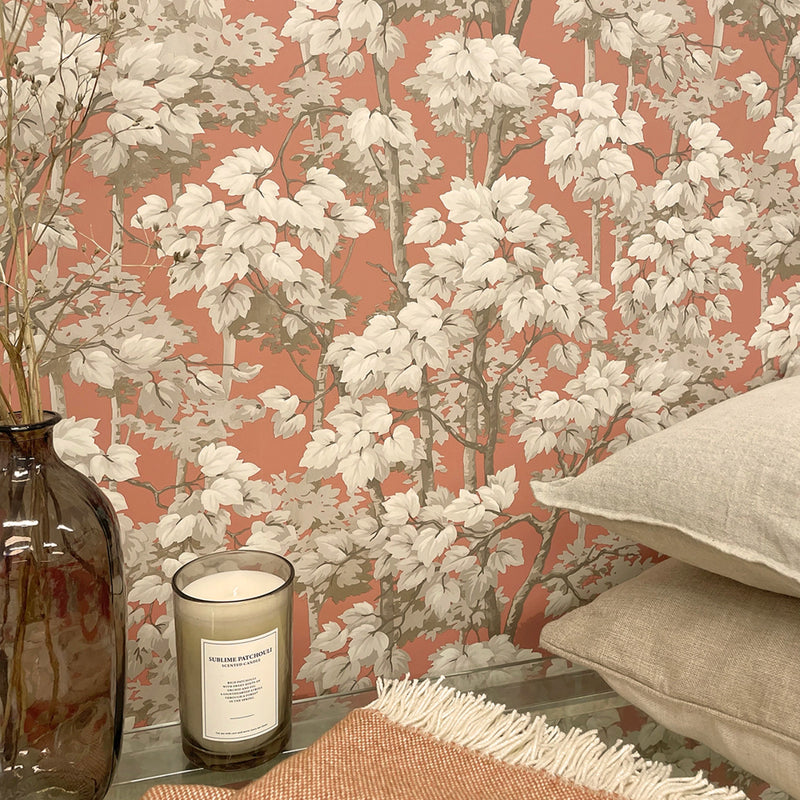 2502 Rivington Tree Burnt Orange Wallpaper by Belgravia