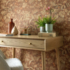 Palmette Clay Brown V&A Decorative Papers III Wallpaper by 1838 Wallcoverings