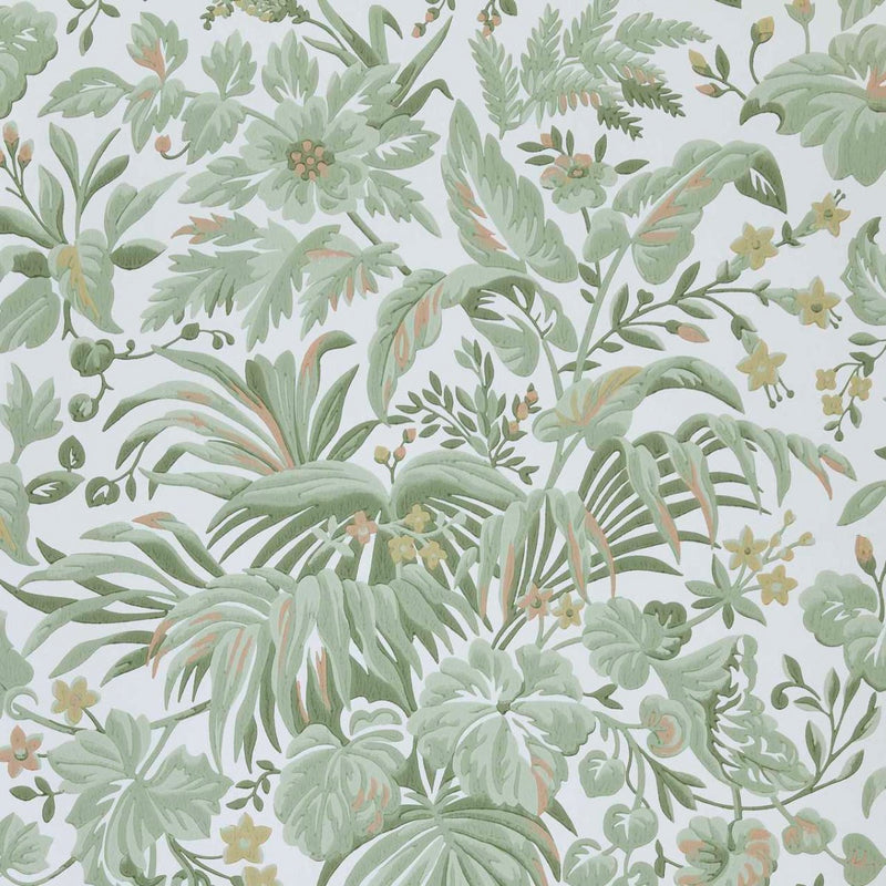 Palmette Sage Green V&A Decorative Papers III Wallpaper by 1838 Wallcoverings