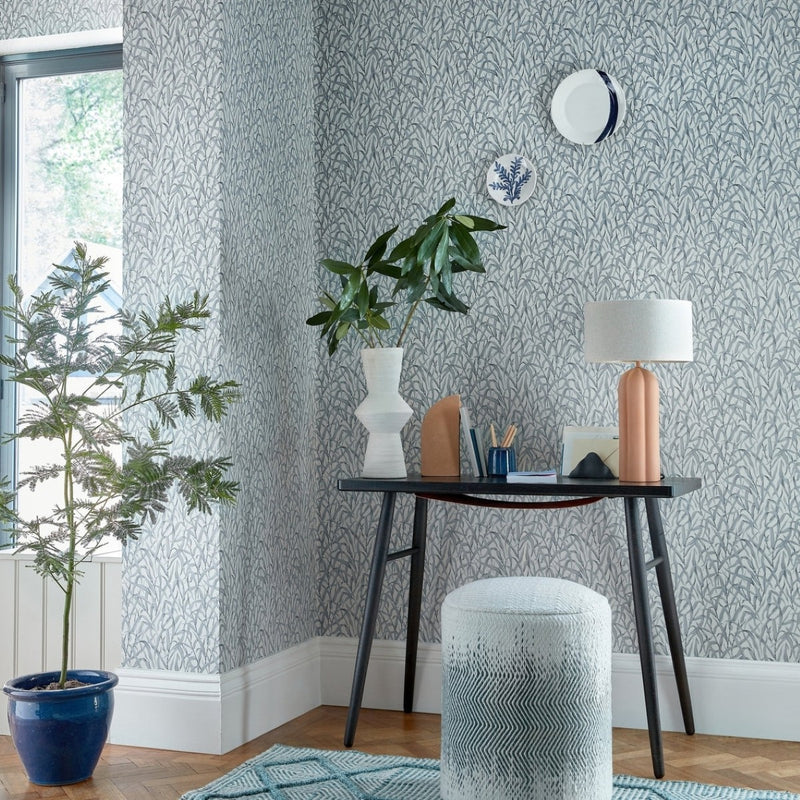 Ornamental Grasses Pewter V&A Decorative Papers III Wallpaper by 1838 Wallcoverings