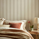 Silk Stripe Burnished Brown V&A Decorative Papers III Wallpaper by 1838 Wallcoverings
