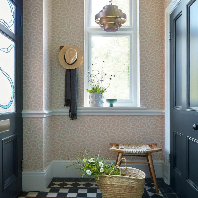 Stratus Alabaster Pink V&A Decorative Papers III Wallpaper by 1838 Wallcoverings