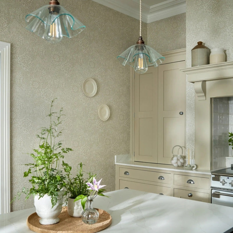 Peony Garden Natural V&A Decorative Papers III Wallpaper by 1838 Wallcoverings