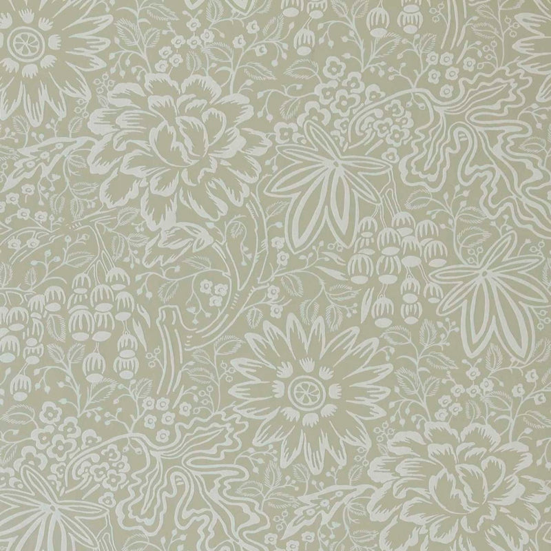 Peony Garden Natural V&A Decorative Papers III Wallpaper by 1838 Wallcoverings