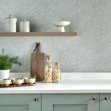 Peony Garden Pewter Grey V&A Decorative Papers III Wallpaper by 1838 Wallcoverings