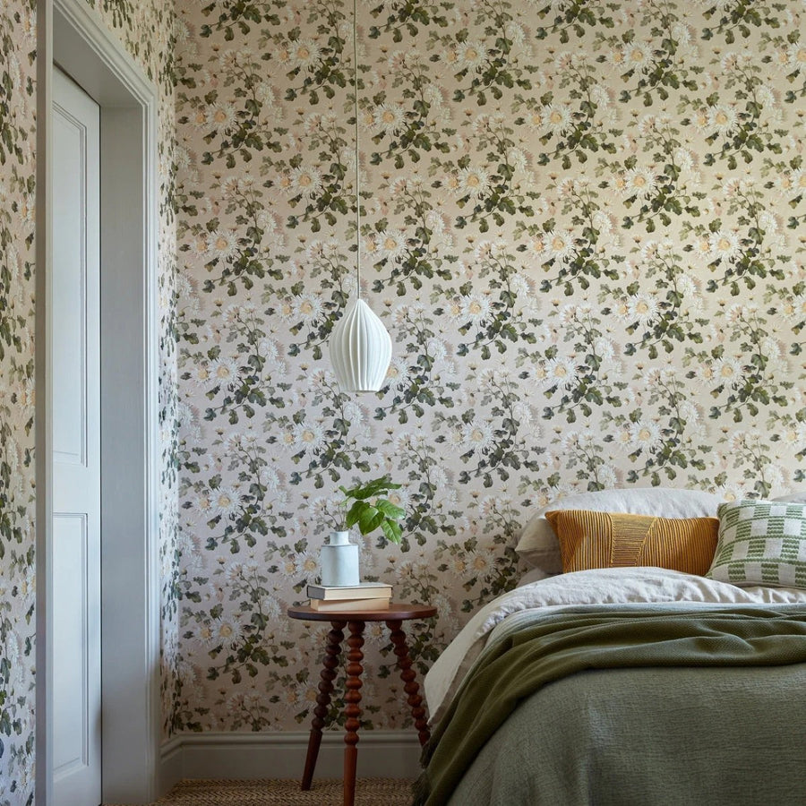 Charlotte Apricot V&A Decorative Papers III Wallpaper by 1838 Wallcoverings