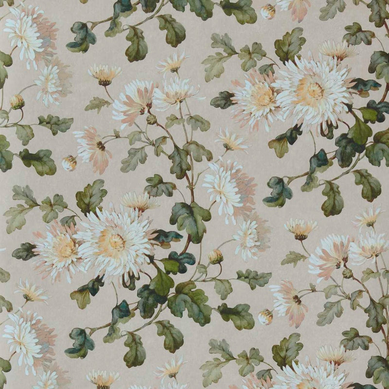 Charlotte Apricot V&A Decorative Papers III Wallpaper by 1838 Wallcoverings