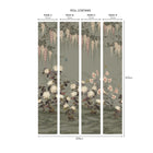 Wisteria Bloom Dark Sage V&A Decorative Papers III Mural by 1838 Wallcoverings