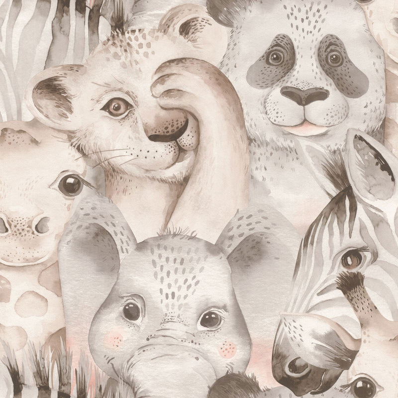 252538 Florentine II Animal Friends Bambino Neutral Wallpaper by Rasch