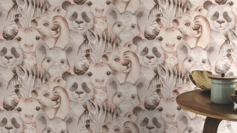 252538 Florentine II Animal Friends Bambino Neutral Wallpaper by Rasch