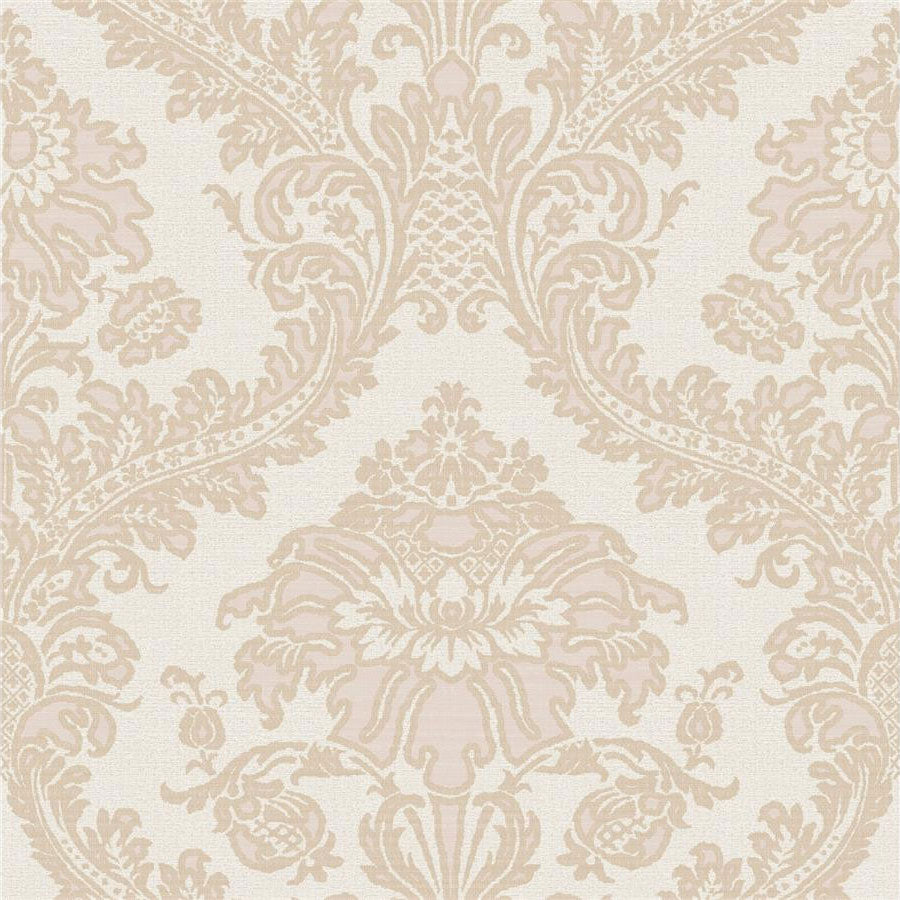 25734 Damasco Superior Cottage Chic Pink Wallpaper By Galerie