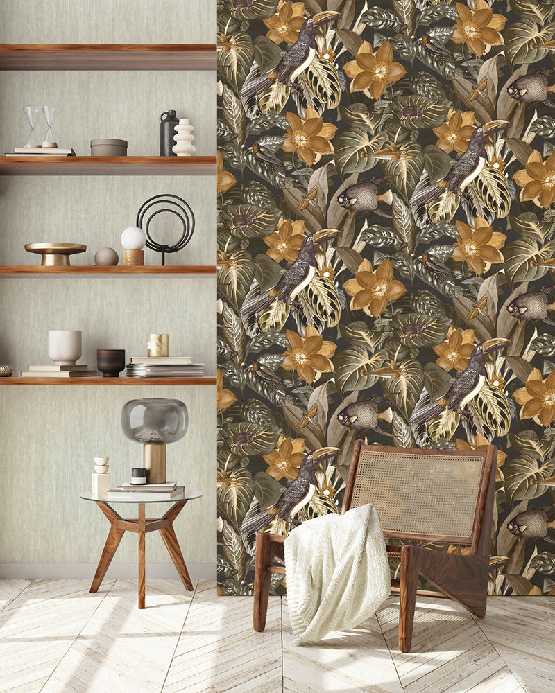 26746 Palau Tropical Walnut Wallpaper By Hohenberger