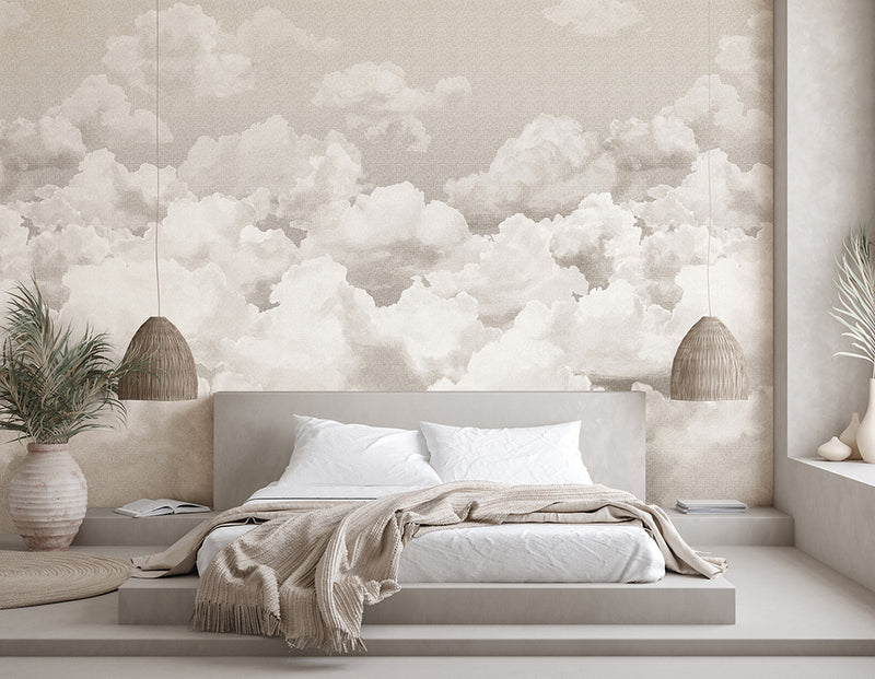 26783 Clouds Taupe Grey Crafted By Hohenberger Wall Mural