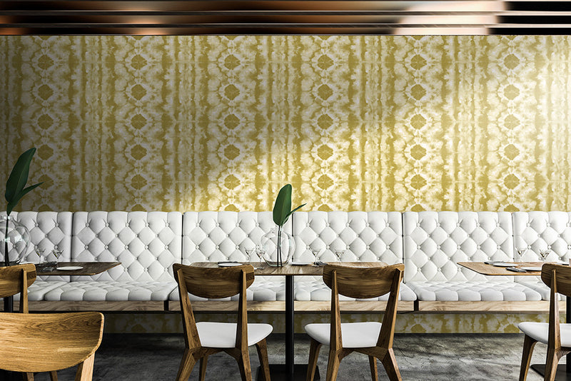 26789 Batik Green Gold Crafted Wallpaper By Hohenberger