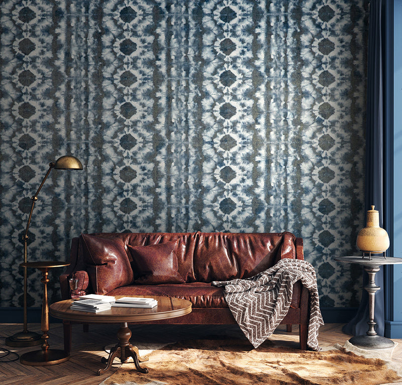 26791 Batik Indigo Crafted Wallpaper By Hohenberger