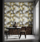 26795 Glaze Green Gold Crafted Wallpaper By Hohenberger