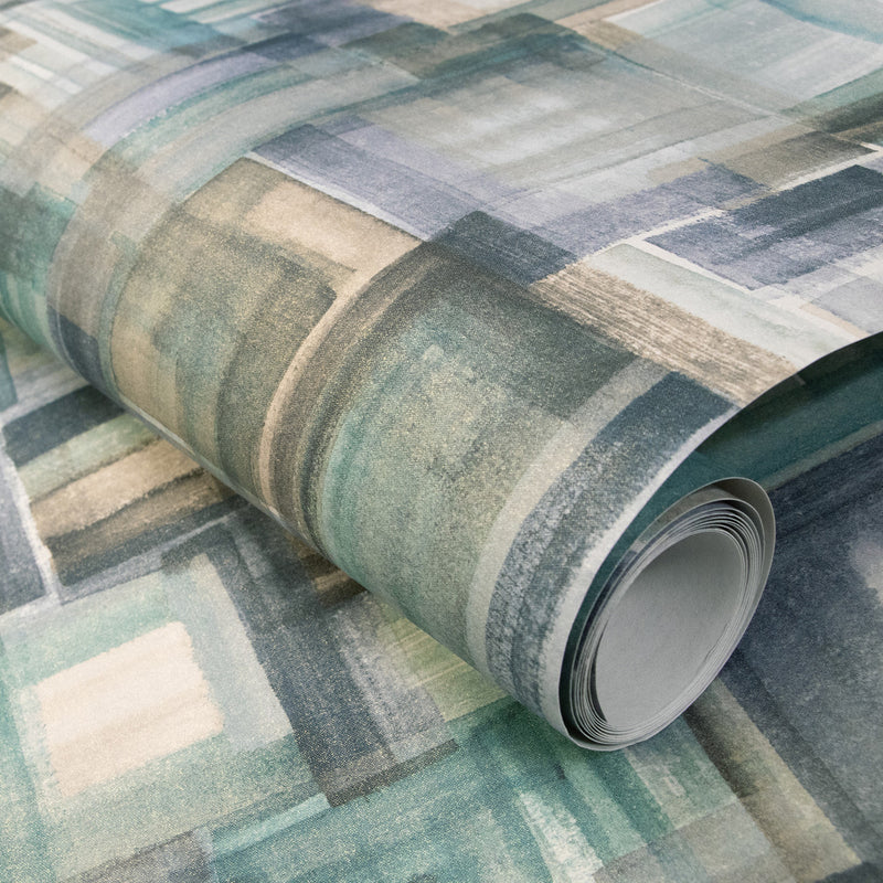 26799 Brush Aqua Crafted Wallpaper By Hohenberger