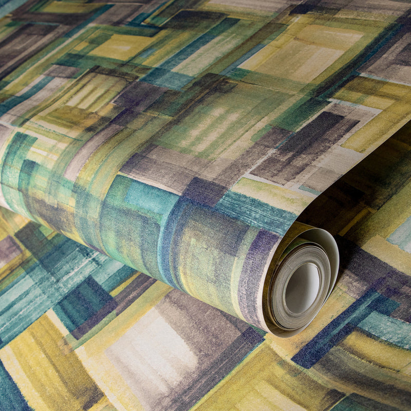 26800 Brush Green Gold Crafted Wallpaper By Hohenberger