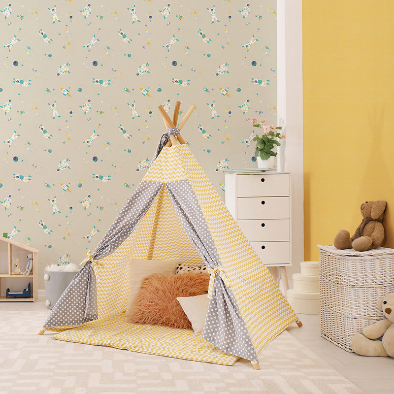 26807 Yellow Mini Dots Great Kids Wallpaper By Hohenberger