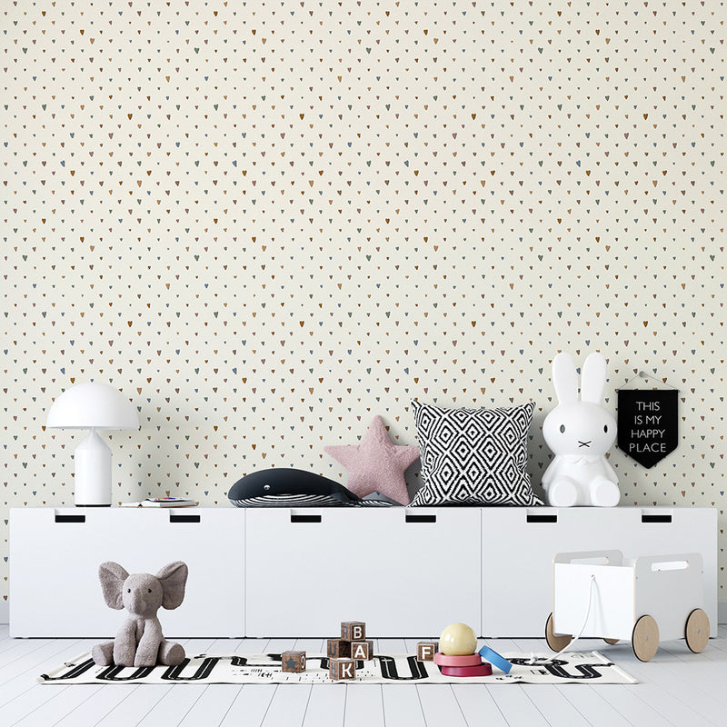 26814 Pearl Colored Hearts Great Kids Wallpaper By Hohenberger