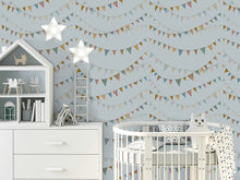 26824 Light Blue Garland Great Kids Wallpaper By Hohenberger