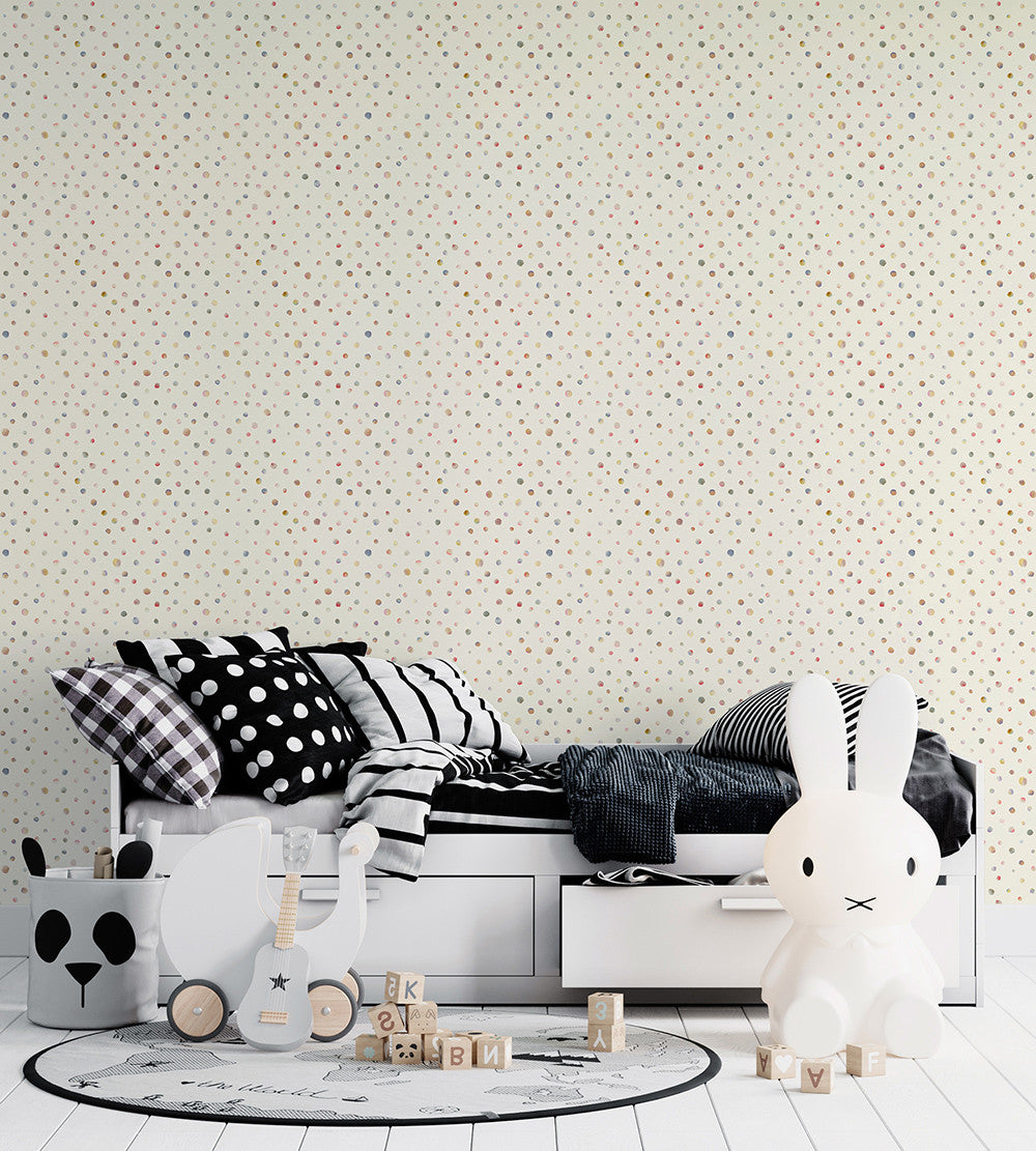 26834 Pearl Watercolor Dots Great Kids Wallpaper By Hohenberger