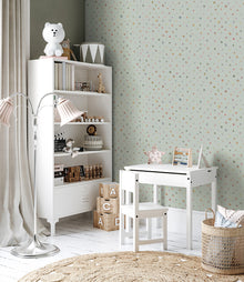 26836 Sage Watercolor Dots Great Kids Wallpaper By Hohenberger