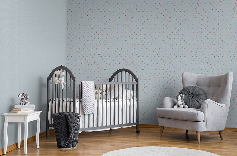 26837 Light Blue Watercolor Dots Great Kids Wallpaper By Hohenberger