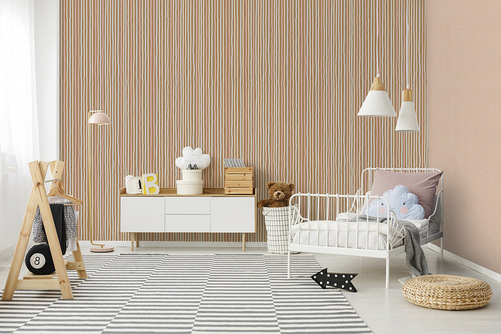 26850 Bronze Stripes Great Kids Wallpaper By Hohenberger