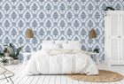 26859 Porto Chalky Blue Azulejo Wallpaper By Hohenberger