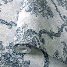 26859 Porto Chalky Blue Azulejo Wallpaper By Hohenberger