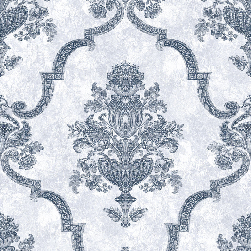 26859 Porto Chalky Blue Azulejo Wallpaper By Hohenberger